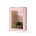 Flower Bags Paper Pvc Window Delivery For Bouquets